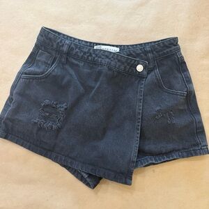 Endless Rose Charcoal Denim Skorts
